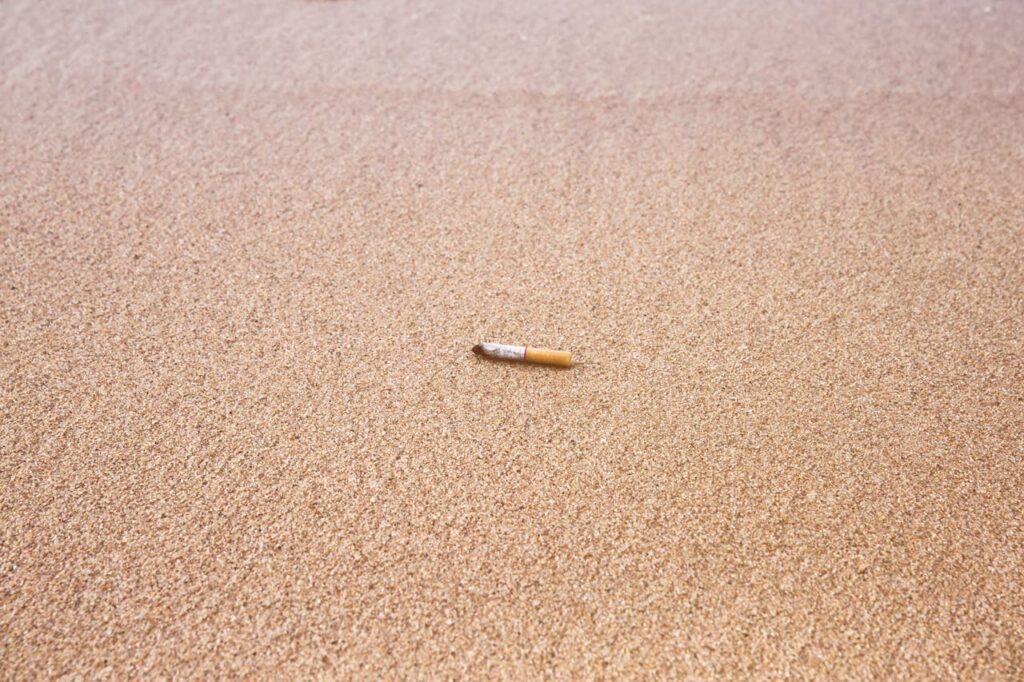 Cigarette Stick on Sand